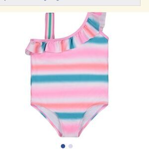 Andy & Evan pink and Aqua one-piece swim suit NWT
